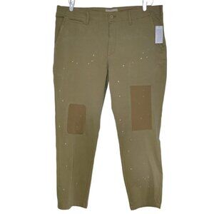 SUN STONE, Stretch cotton, spandex pants, beige color, for women, size 40, NWT